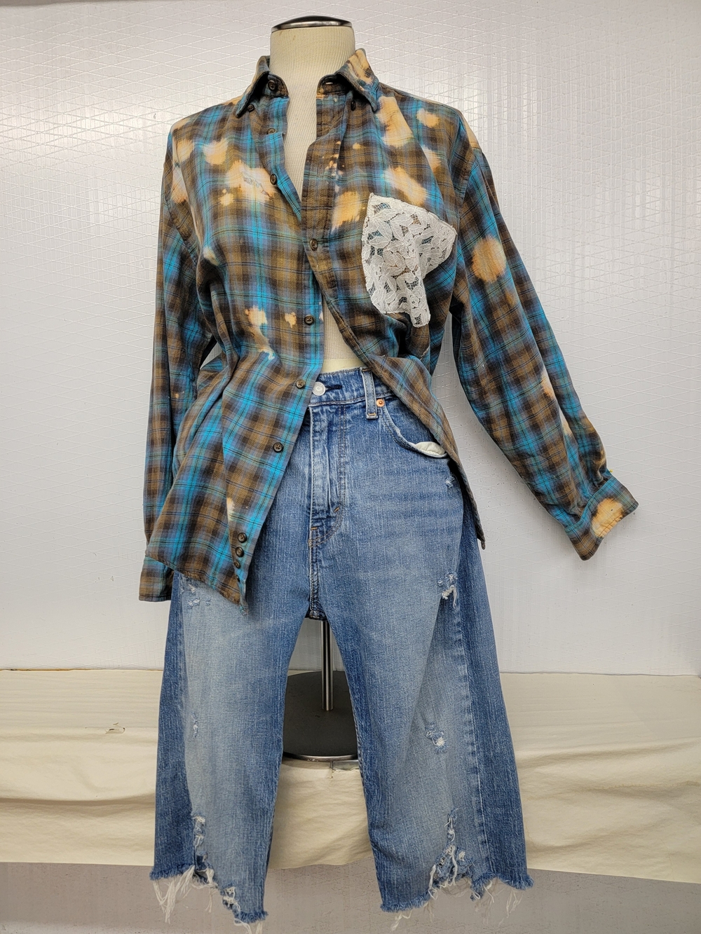 Bob Dylan Flannel Shirt Upcycled Vintage